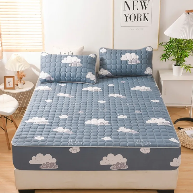 1Pc Thickened polished padded mattress live broadcast all-inclusive mattress protective cover single bed  double bed