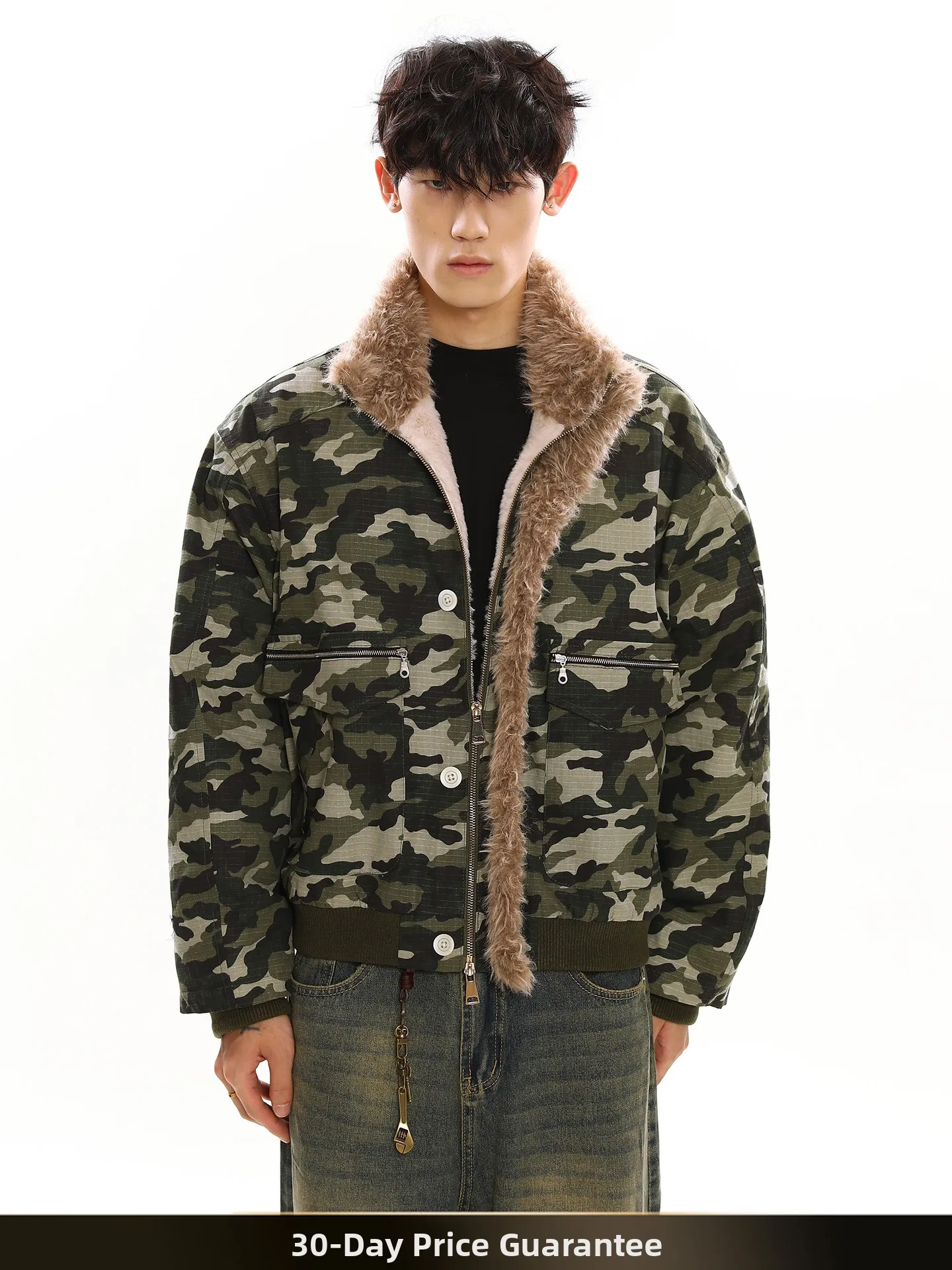 

Американская ретро-куртка Nted с цветными вставками и камуфляжным принтом, хлопковая, зимняя, теплая, для пар, молодежная, повседневная, из полиэстера