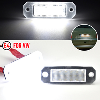 2Pcs For VW Transporter T5 2003-2015 T6 For Caddy 2004-2017 White LED License Plate Light Number Plate Lamp