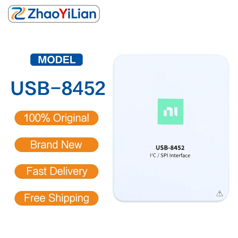 For NI USB 8452 I2C SPI Interface Device 50MHz SPI 3.33MHz I2C 8 DIO USB Bus Powered Embedded Debug Tool