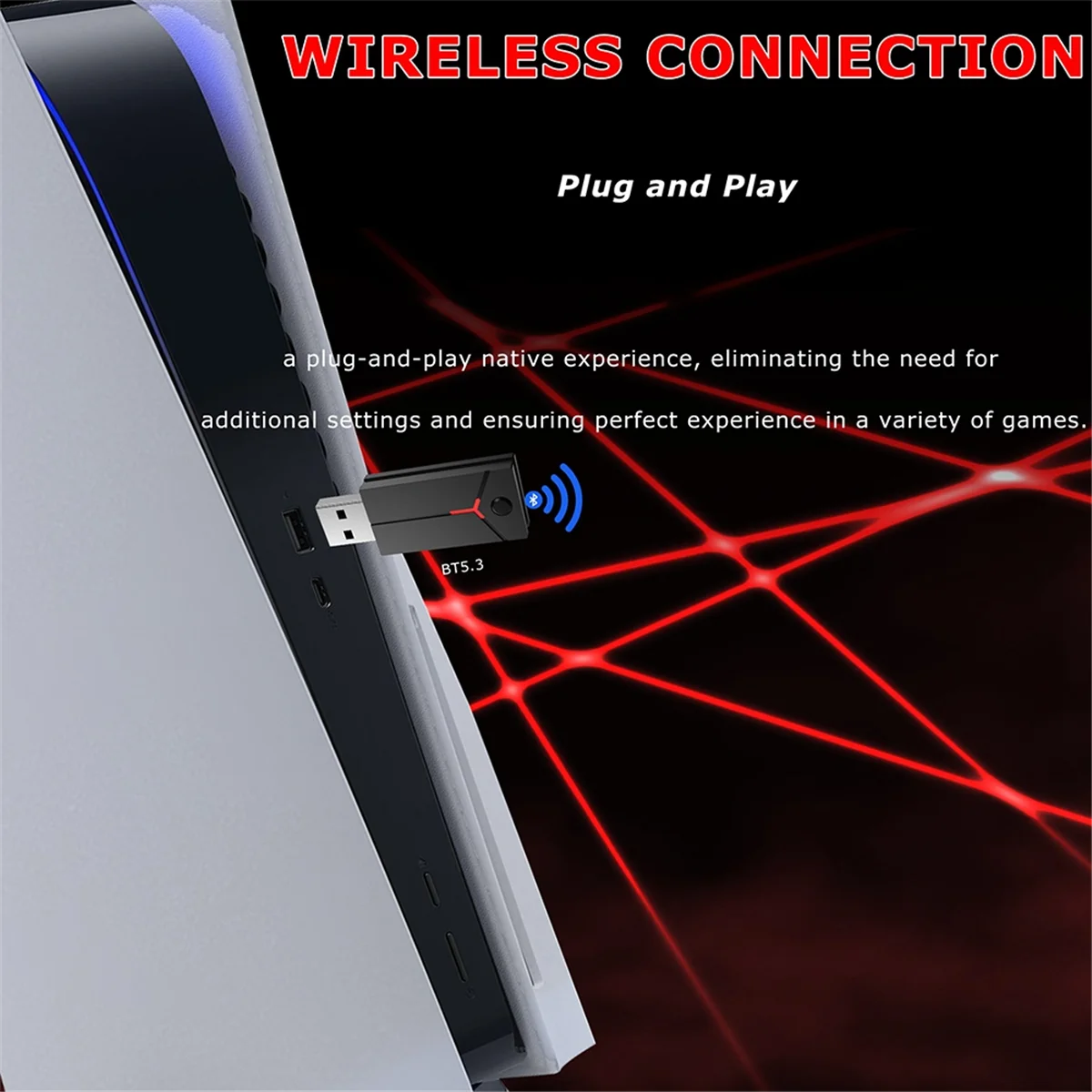 محول ألعاب لاسلكي BFYL لوحدة تحكم PS5 QRD Spark N5/QRD Maestro S3/Arcade Stick/Dualshock4 PS4 باللون الأسود