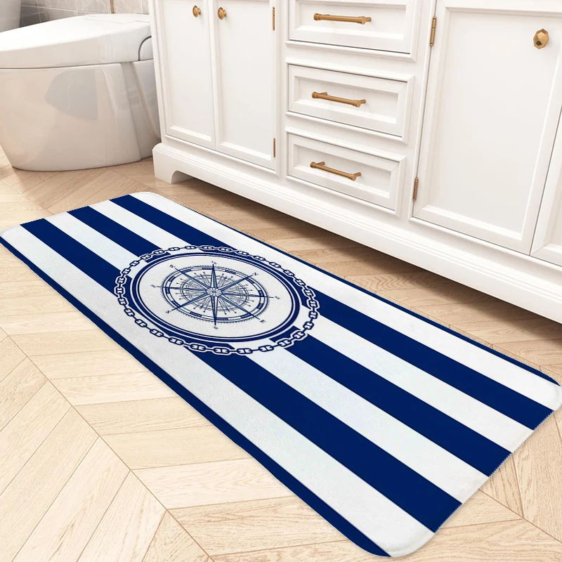 Anchor Boat Hallway Porch Foot Mat Non-slip Custom Doormat Bedroom Living Room Rug Slip-resistant Bedroom Kitchen Floor Carpet