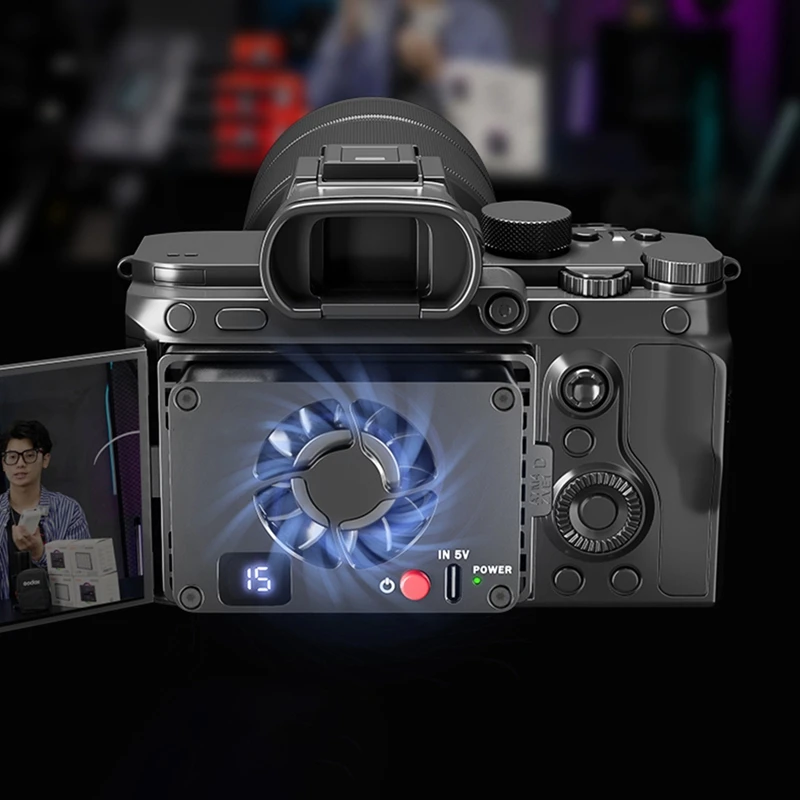 AC88-Camera Cooler Quiet Radiator Cooling Fan Aluminum Alloy Semiconductor Radiator For Canon Sony FUJIFILM ZV-E10 A7M4 R5 R7