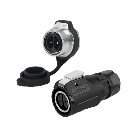 CNLINKO LP16 Connettore elettrico impermeabile 2 ~ 9 pin Filo di saldatura M16 Connettori industriali per illuminazione a LED Plastica + metallo