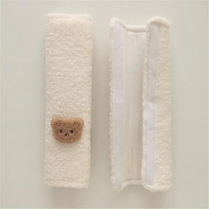 

M89C Child Car Belt Shoulder Pad Car Safety Belt Shoulder Pad Rabbit Bear Pattern Shoulder Protective Cover Plushs for Kids