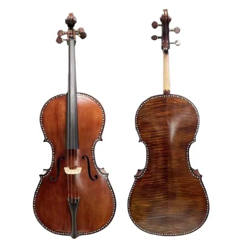 Nice-looking SONG Master excellent Cello 4/4, Flames maple back, Inlay shell