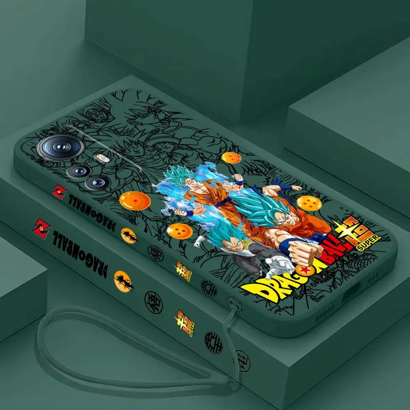 

Dragon Ball Vegeta Son Goku For Xiaomi Mi 15 14 13 13T 12 12T 12S 11 11i 11X Lite Pro Ultra 5G Liquid Left Rope Phone Case