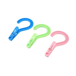 Rotatable Clothes Pegs Hanging Hooks Laundry Clip Travel Towels Hanger Socks Clips Drying Clip Strong Grip Anti-slip Movable