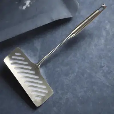 

1Pcs Stainless Steel Frying Fish Spatula Sturdy Flat Small Pancake Steak Spatula Portable Kitchen Tool Steak Shovel