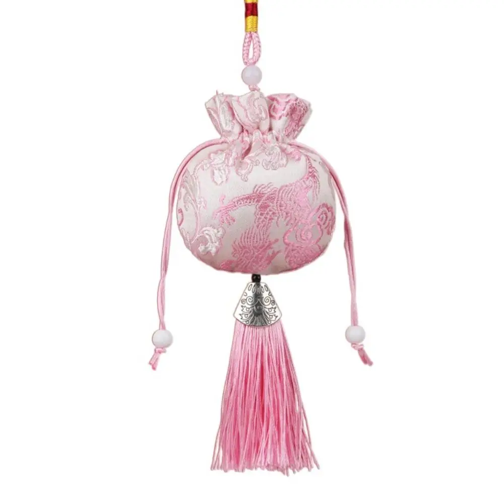 Antique Flower Women Sachet Dragon Hanging Jewelry Storage Bag Pendant Small Pouch Chinese Style Sachet Ladies