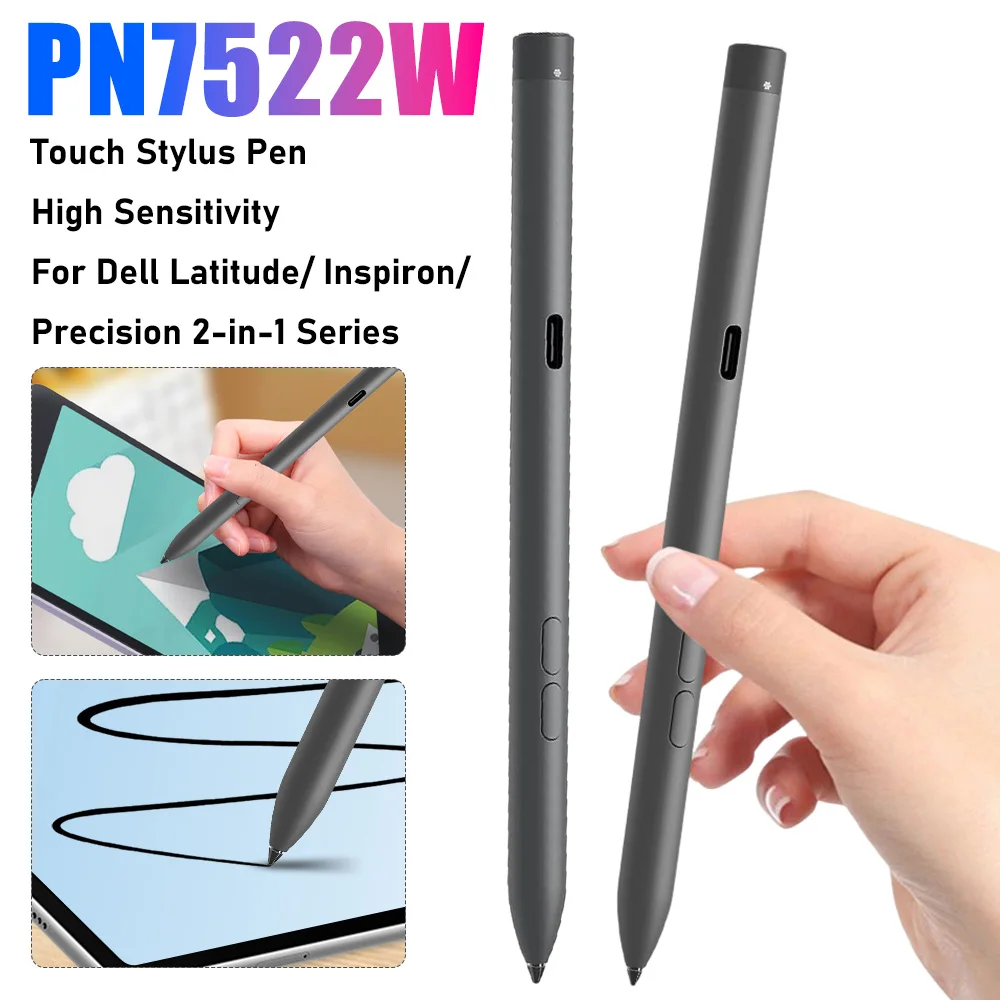 

PN7522W Сенсорная ручка для ноутбука, планшета, перезаряжаемые активные ручки, сенсорный экран с функцией ладони, стилус-карандаш для Dell Latitude 5310 2-в-1