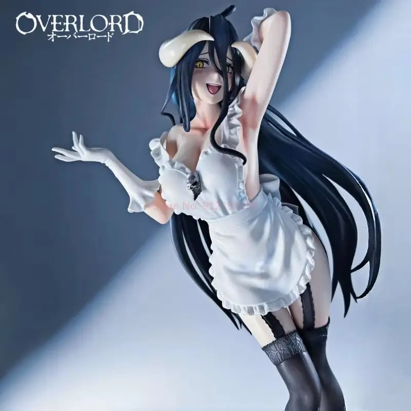In Stock 1/7 elCOCO Overlord Albedo Maid Costume Version Anime Figure Black Lace Style Desktop Cute Trendy Toy Collection Model