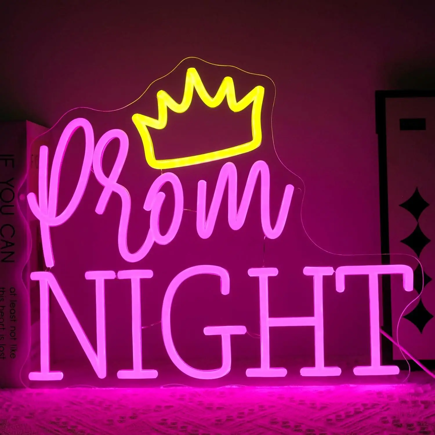 Prom Night Neon Sign USB Dimmable LED Light For 2026 Graduation Prom Party Backdrop College Dorm Bedroom Wall Decoration Gifts