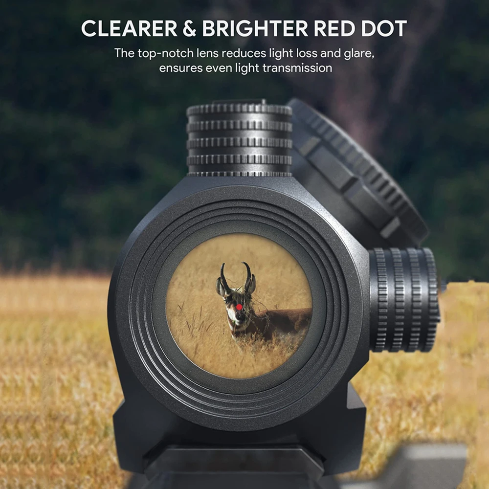 Imagem -05 - Escopo Red Dot Sight Rifle com Riser Mount Acessório Airsoft Hunting Colimador 1x22 mm Moa