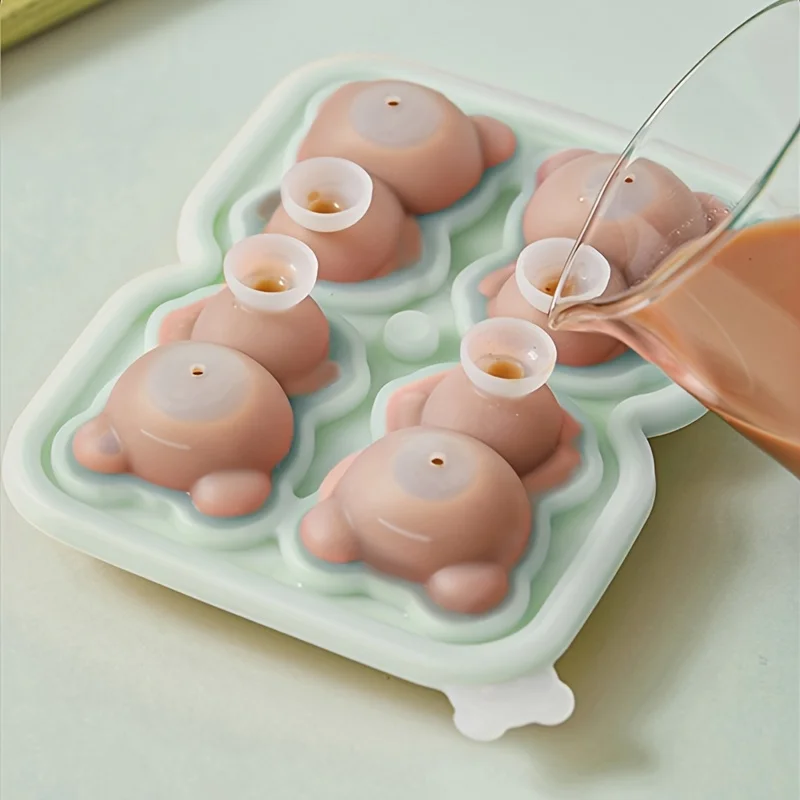 1pcs adorable teddy bear ice cube making mold adorable bear ice cube tray for making frozen cocktails whiskey coffee