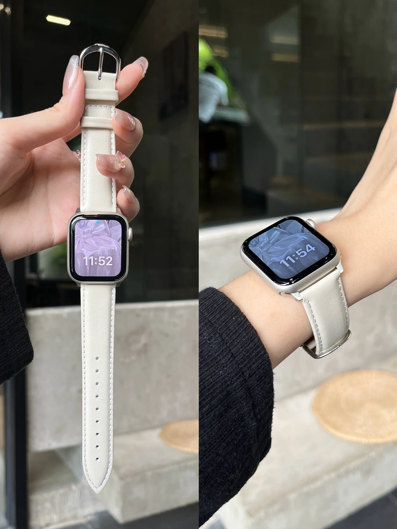 여성용 애플 워치 밴드 울트라 가죽, 10, 9, 8, 7, 6, 5, 4, 3, 2/1 SE, 38mm, 40mm, 41mm, 42mm, 44mm, 45mm, 46mm 루프