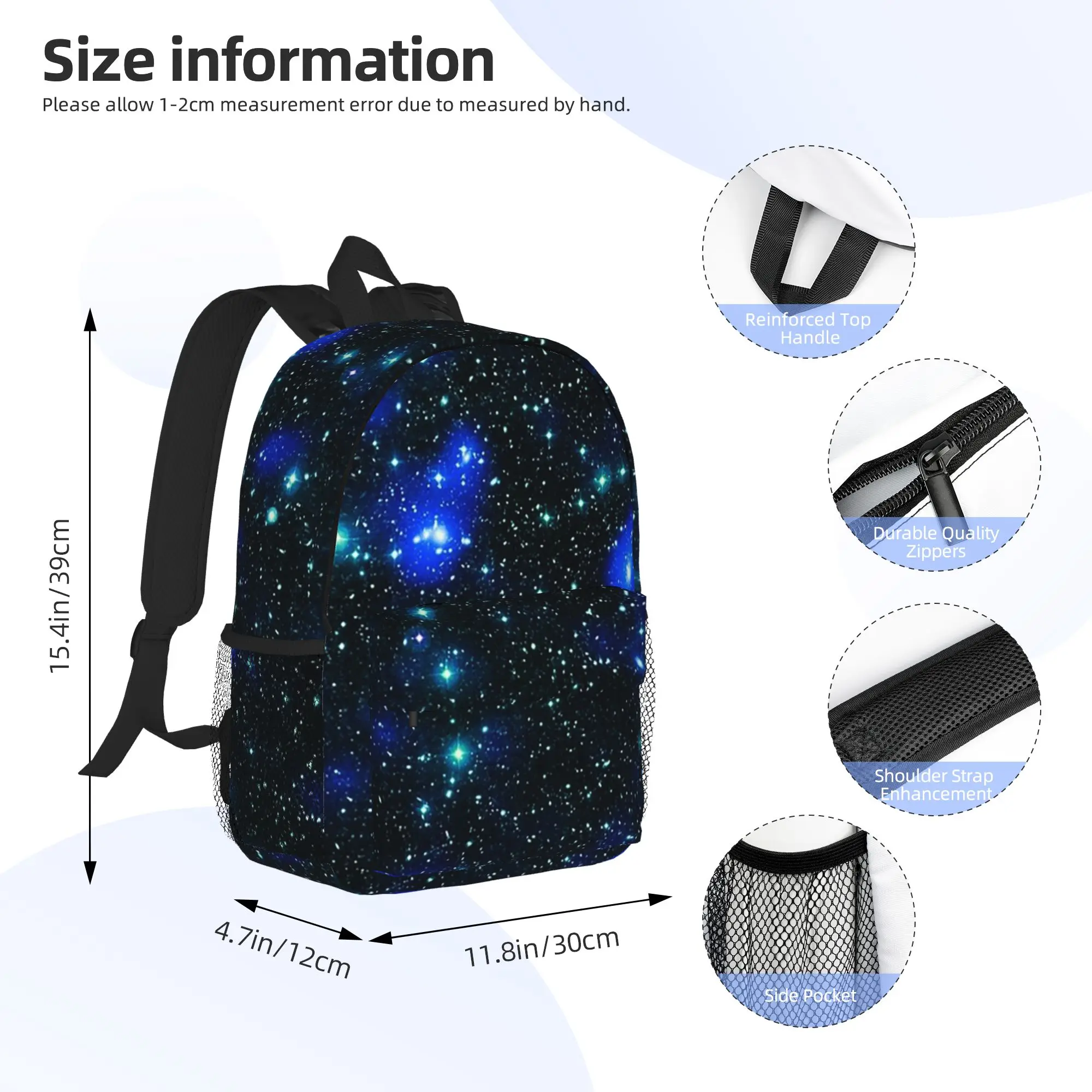Constellation Star Clusters Galaxies Print Halloween Backpack Hot Sale Daypack BookBag Shoulder Bags for Men Women School Bag