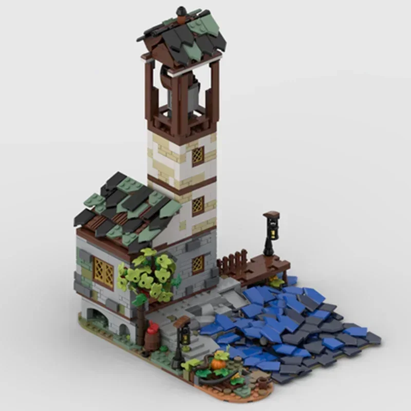 

Moc Building Blocks Modular Street View Coastal Lighthouse Technical Bricks DIY Assembly Construction Toys For Kids Holiday Gift