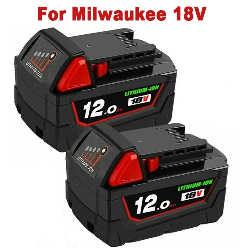 

Аккумулятор для Milwaukee 48-11-1852 M18, литиевый XC, Увеличенная емкость 12 Ач, для Milwaukee 48-11-1850 48-11-1840, беспроводные электроинструменты