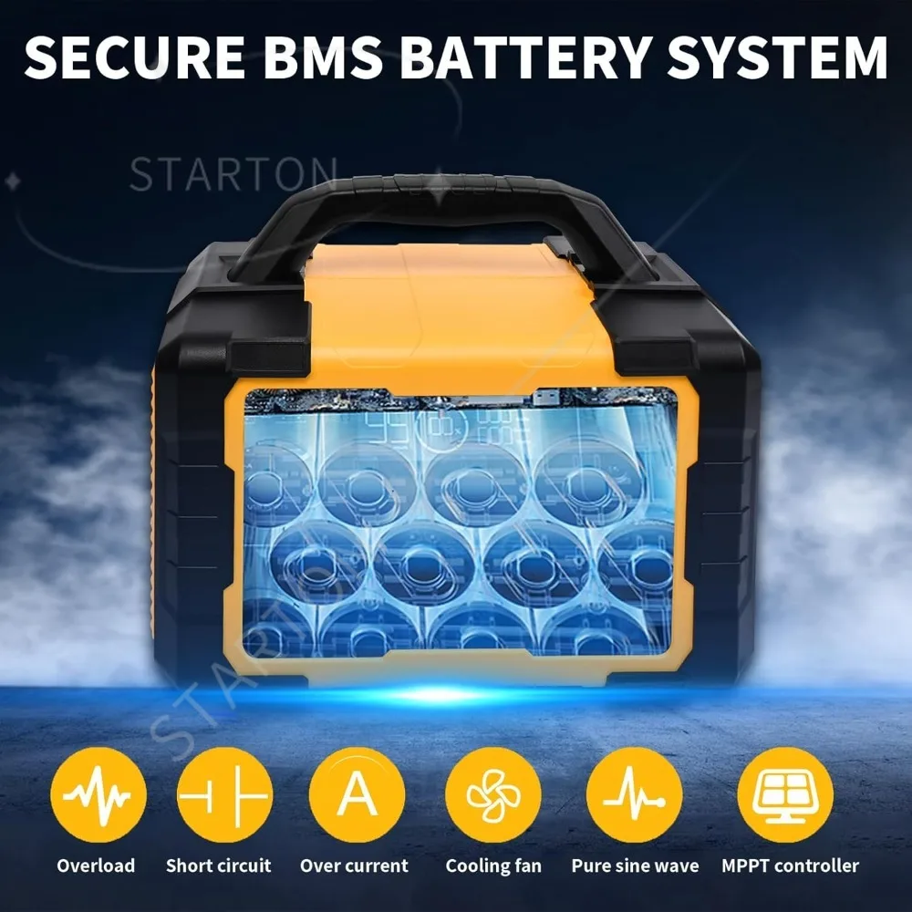 Solar Generator Portable Power Station with Solar Panel Included, 1024Wh LiFePO4 (LFP) Battery Powered Generator