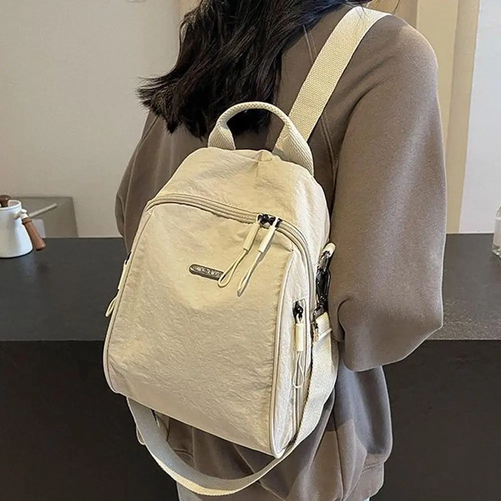 

New Waterproof Oxford cloth Women Backpack Travel Bag Backpacks Schoolbag for Teenage Girls Solid Color Bookbag