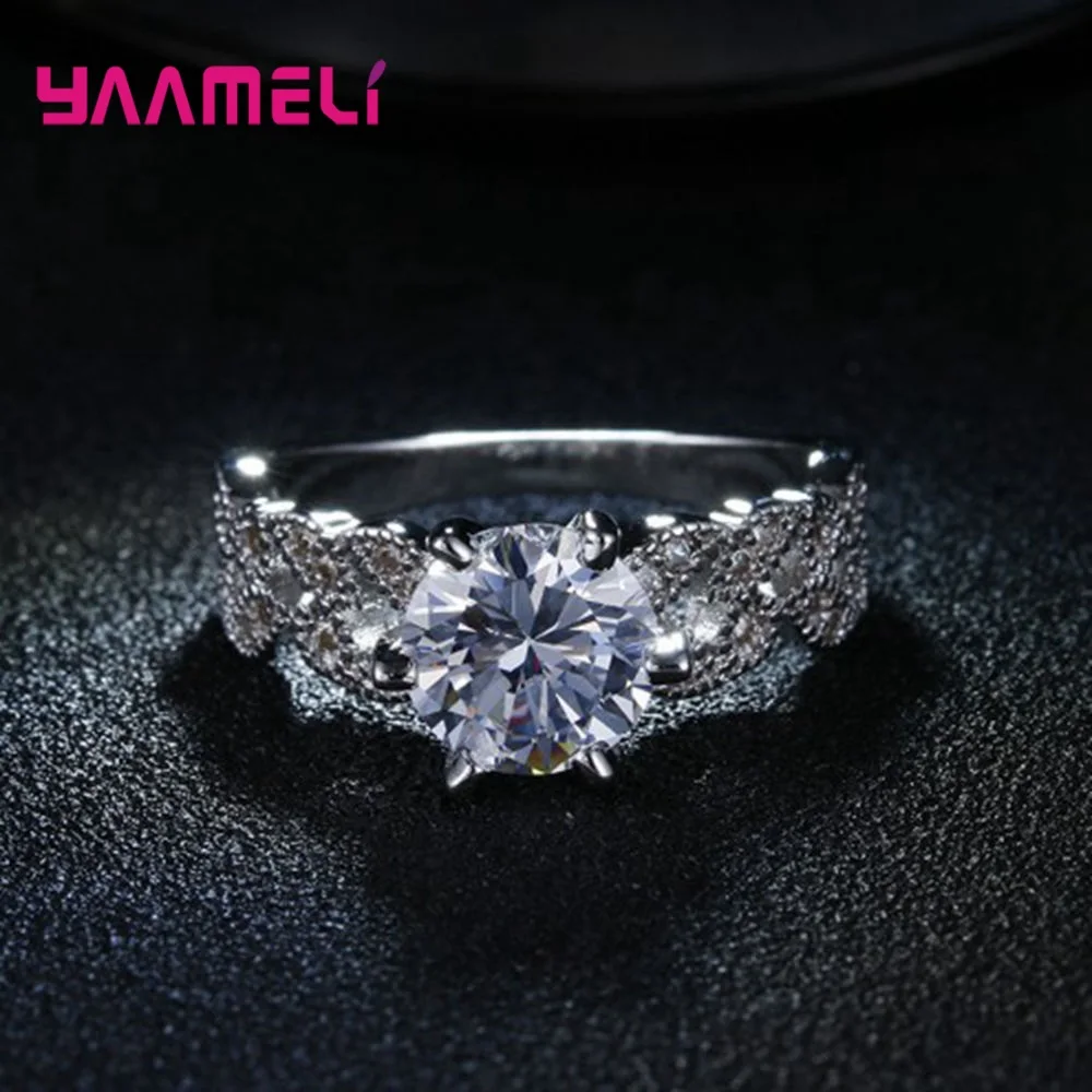 Bijoux Femme  Envio Gratis 925 Sterling Silver Cubic Zirconia Rings Hot Sale Christmas Halloween Jewelry Gifts For A Women