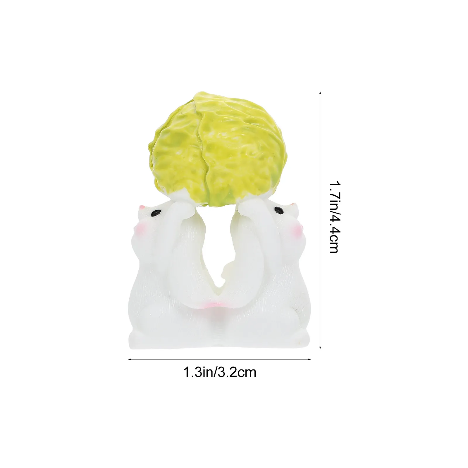 4Pcs Micro Landscape Bunny Decor Resin Animal Ornament Light Gentle Safe for Holiday Parties Weddings Home Decorative Supplies