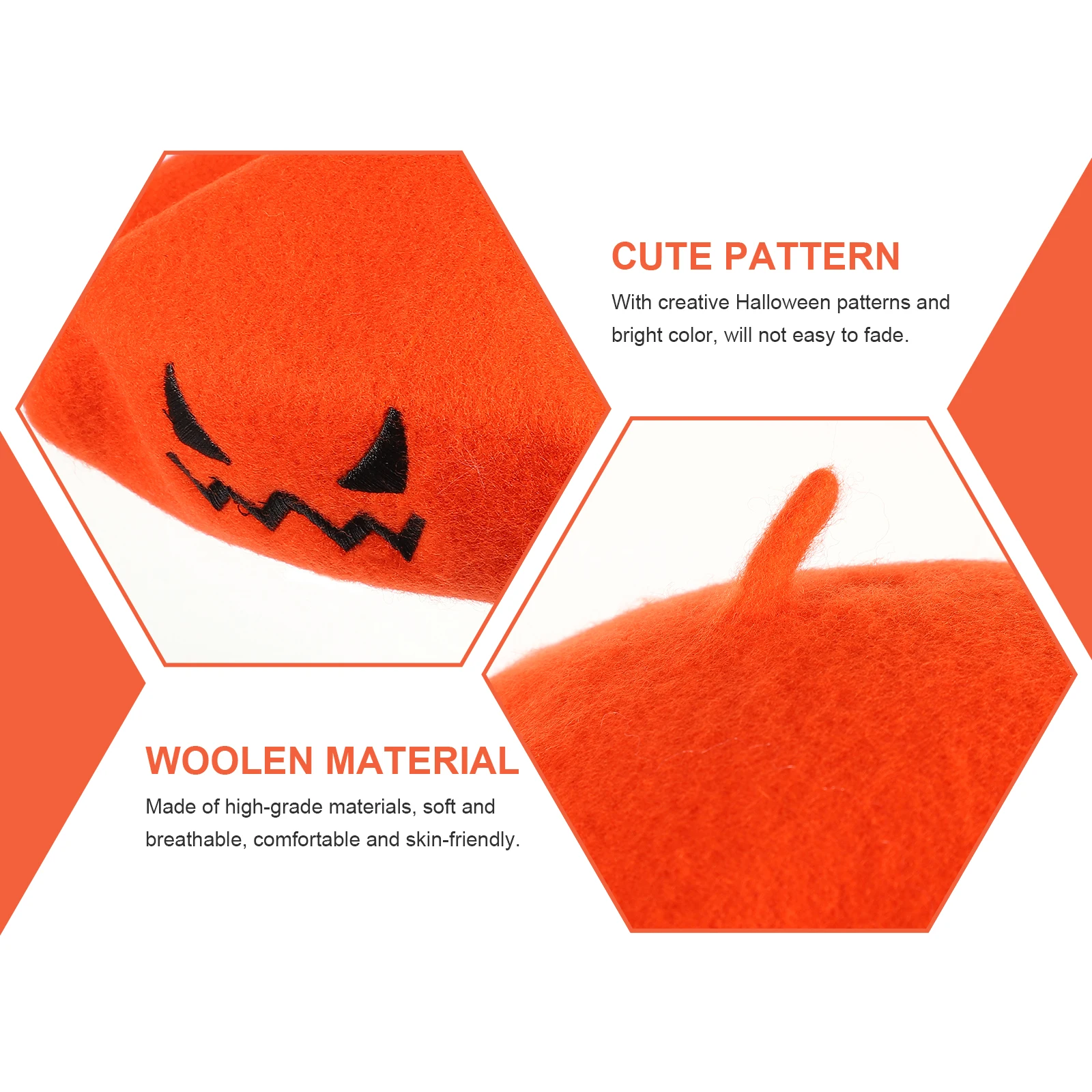 

Pumpkin Beret Women Cartoon Thermal Supple Caps Funny Halloween Hat Party Theme Travel Winter Stylish Fashionable