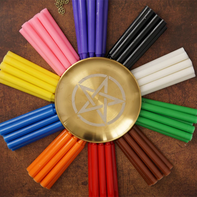 10 PCS Colored Witch Candle Spell Chime Candle for Spiritual Magic Taper Candle for Shabbat Unscented Religion Decoration