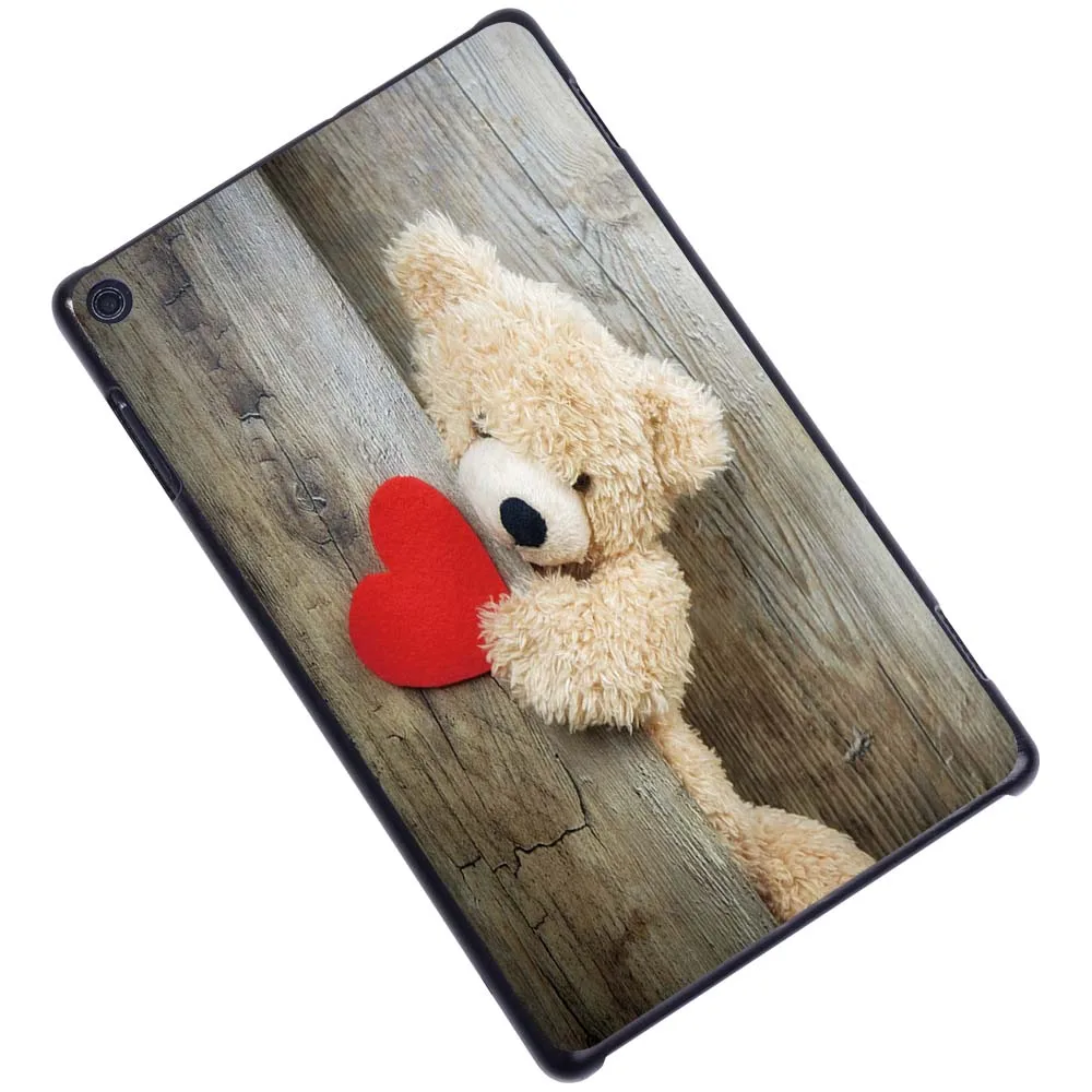Wood Grain Hard Shell Case Cover for Amazon Fire 7 /Fire HD 8 / Fire HD 10 Tablet Plastic Anti-Dust Protective Shell