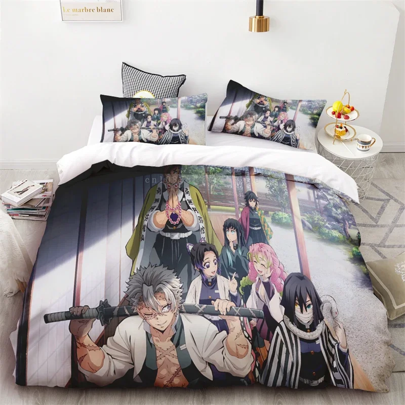 Duvet Cover Demon Slayer Anime Childhood Memories Soft and Comfortable Full Size Queen Bed Adult Children Room Decoration