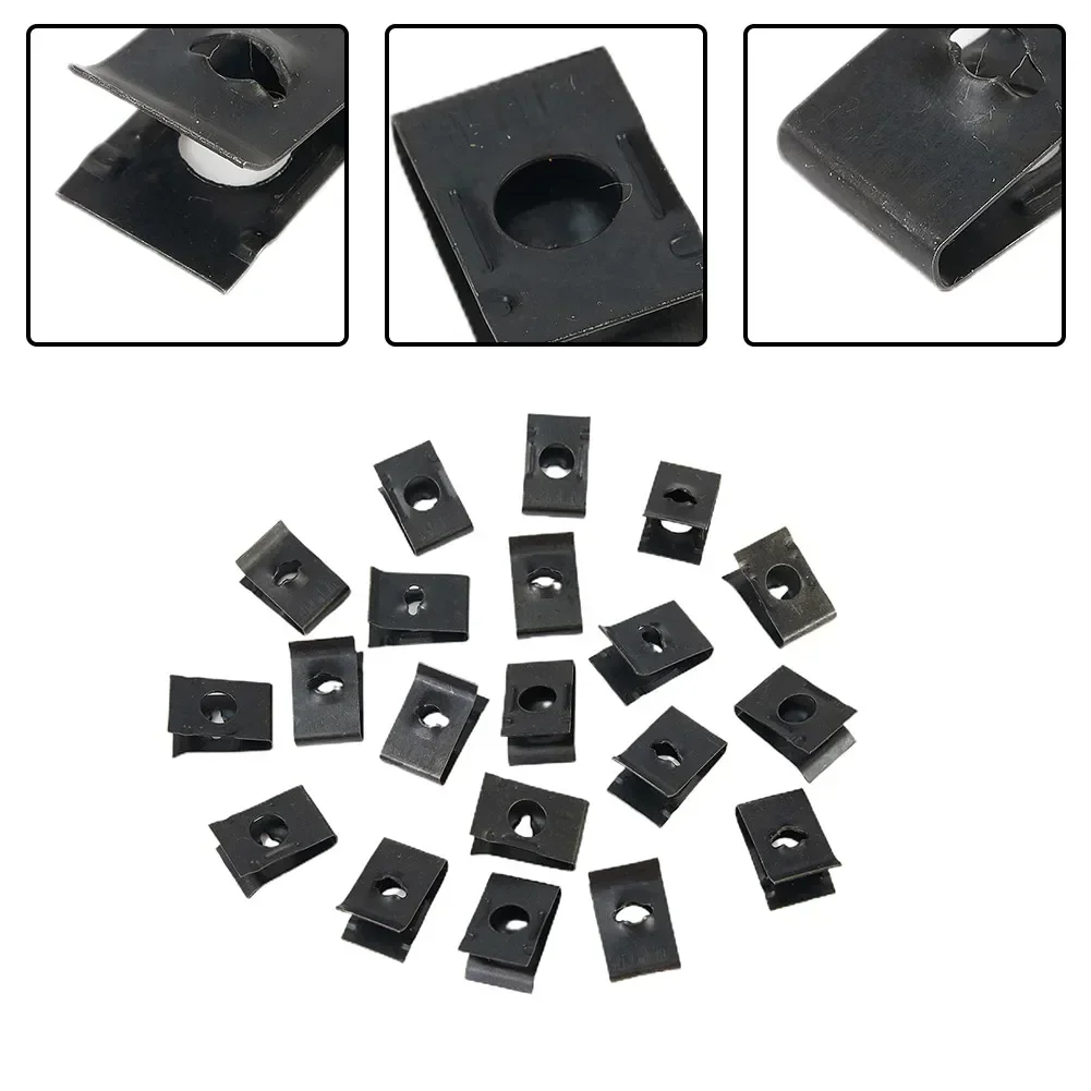 Gorąca sprzedaż 20 sztuk metalowych klipsów typu U do zderzaka samochodowego błotnik panel wykończeniowy zapięcie liść deska zapięcie przelotka klipsy akcesoria samochodowe