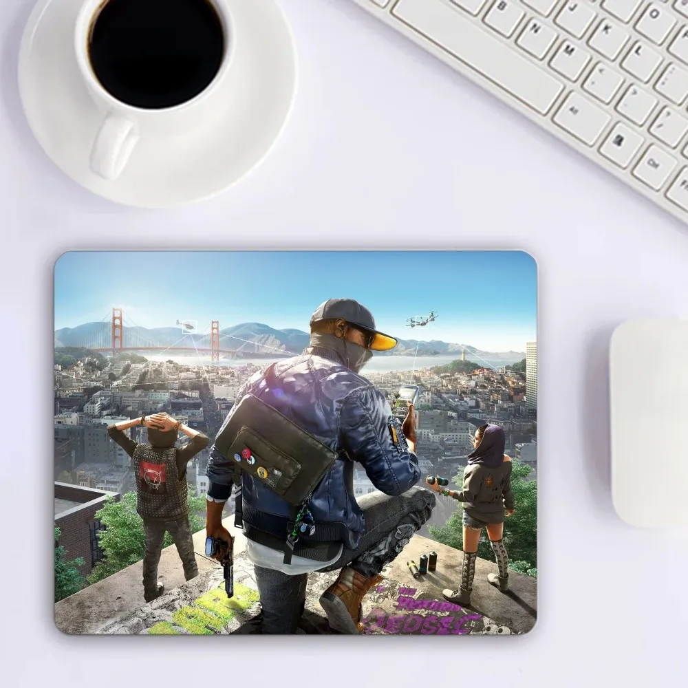 W-Watch Dogs Mousepad Mousepad Game Pc Accessories Overlock MouseMat Computer Desk Mat