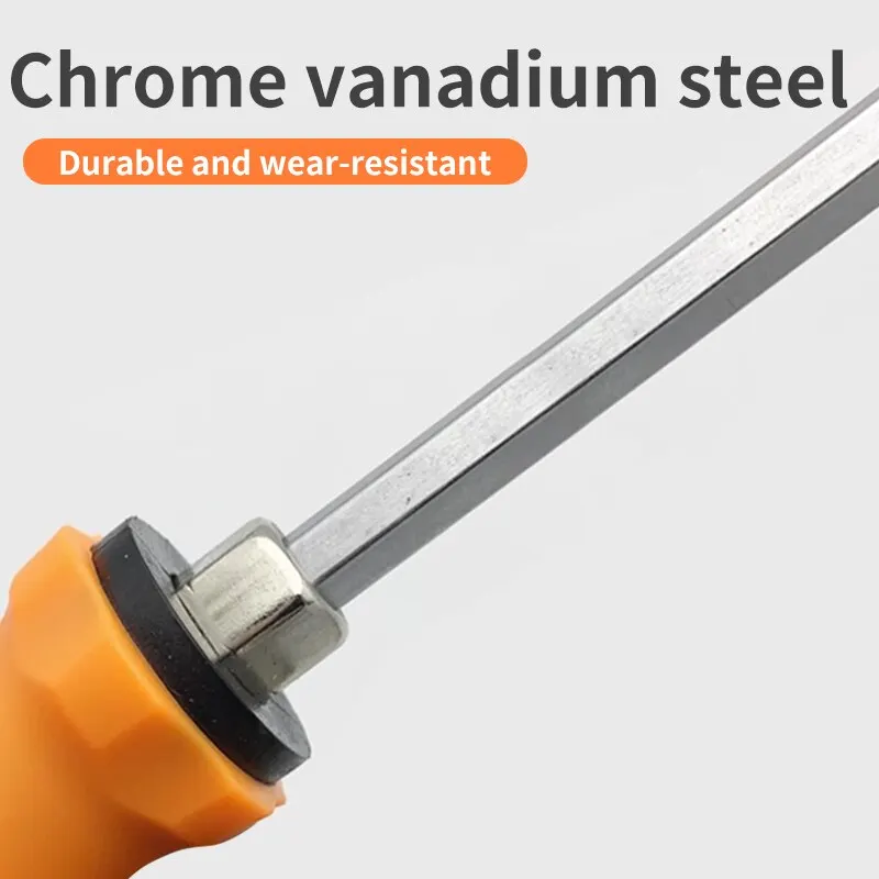 Percussive Screwdriver Chrome Vanadium Steel Multi-Purpose High Hardness Strong Magnetic Cross Slotted Shaped Household Tool