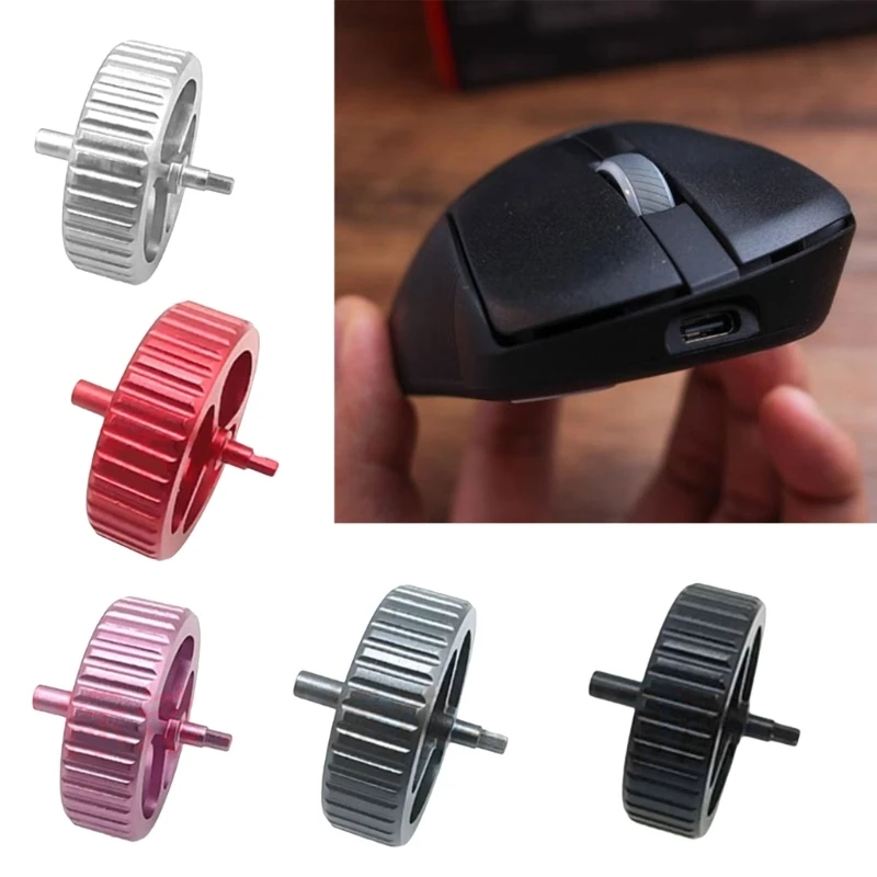 ألعاب الماوس بكرات SCROLL Metal Mouse Pulley Wheel Replace for Rog Keris II Mouse Repair Part X7JC