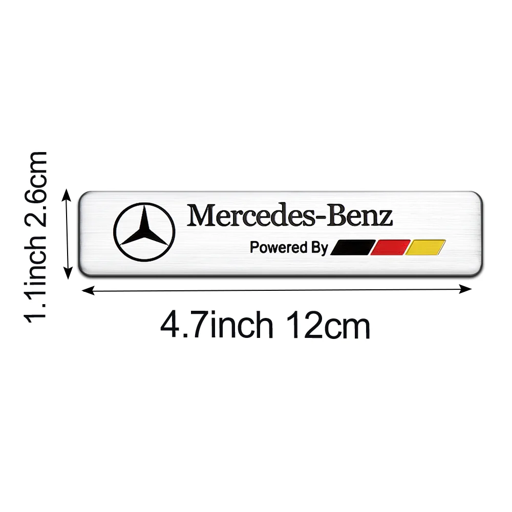 1Pcs Aluminum Alloy Car Body Rear Trunk Decoration Stickers Decal For Mercedes benz A B R G Class AMG GLK GLA GLB W204 W251 W176