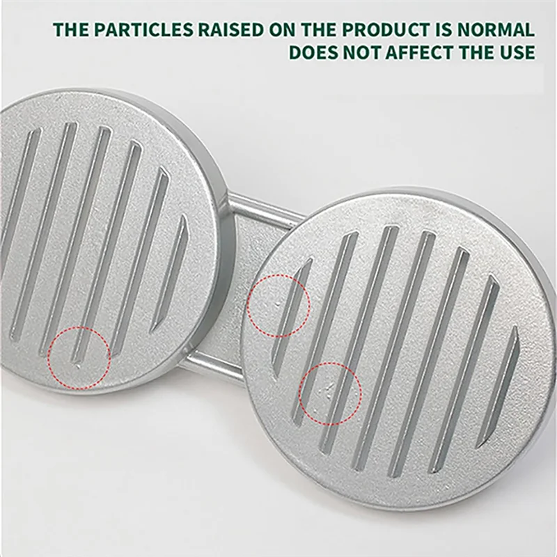 مكبس همبرغر مزدوج، صانع فطائر برجر من سبائك الألومنيوم بمقبض خشبي، ماكينة ضغط اللحوم، صانع فطائر همبرغر مستديرة متينة