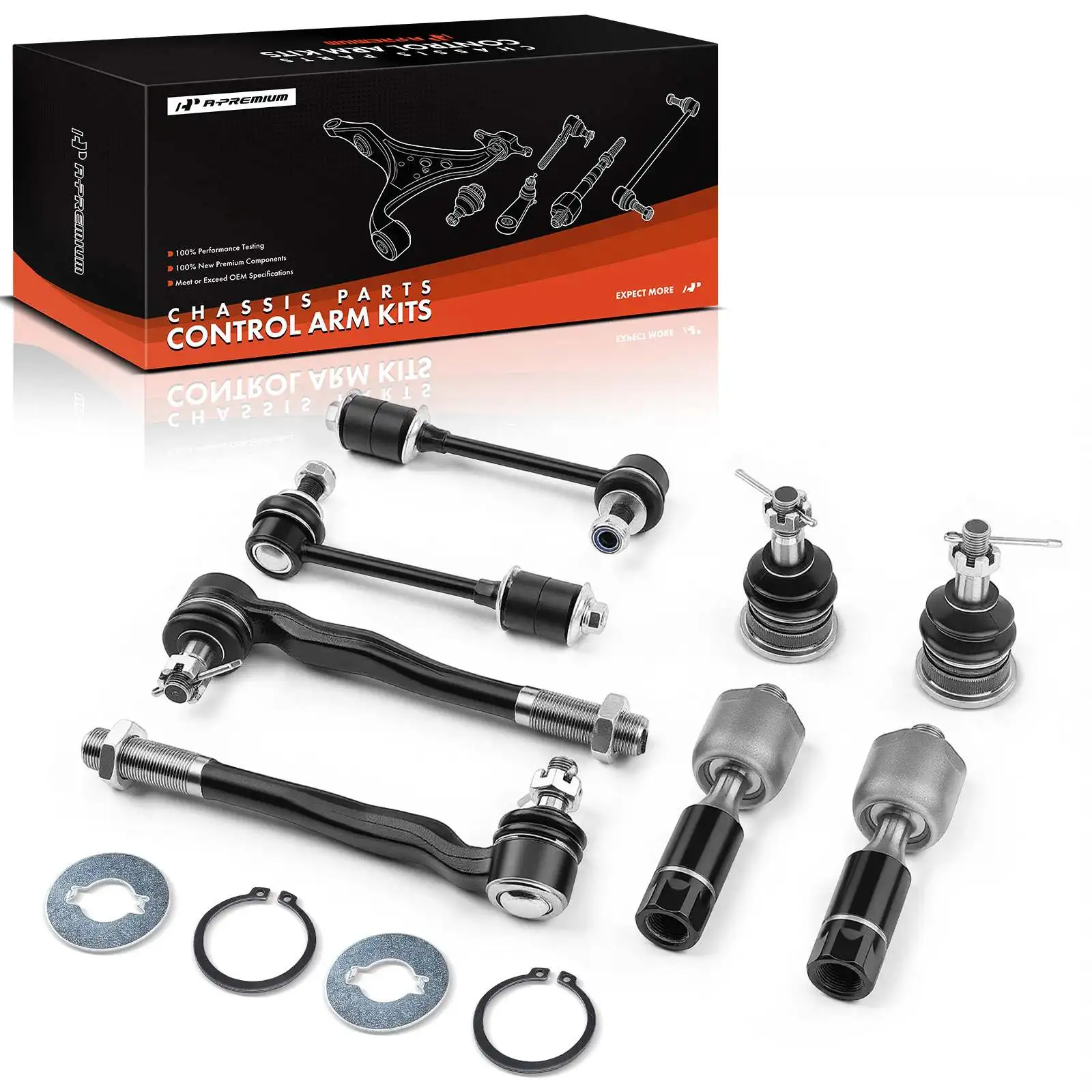 A-Premium 8x Stabilizer Bar Link & Tie Rod End & Ball Joint for Toyota 4Runner 1996-2002