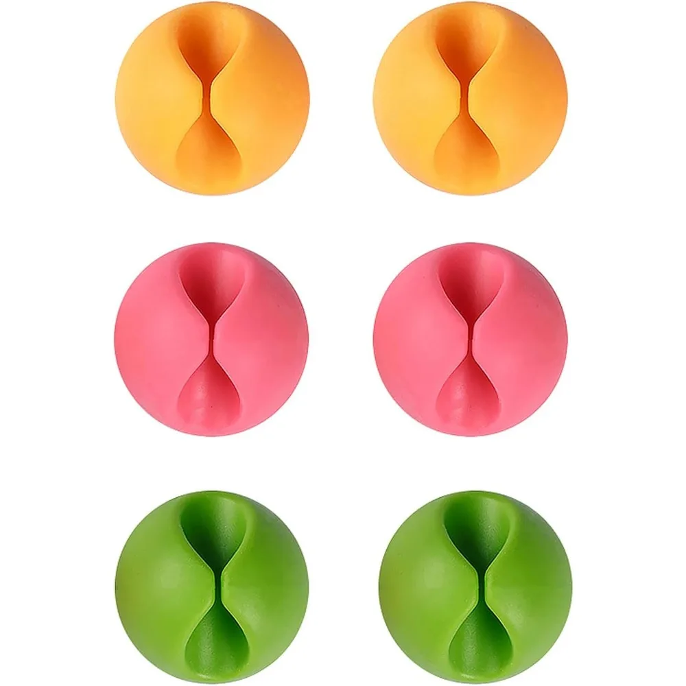 

Desk Cable Clips, 6-Piece Set for Organizing Computer and Charging Cords