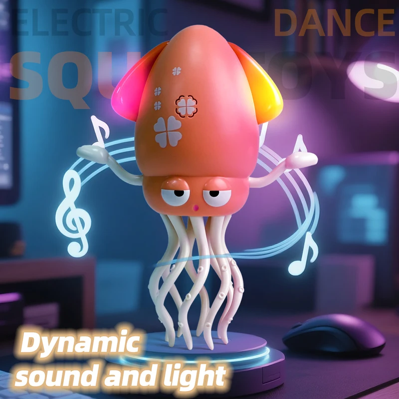 Pulpo bailando, juguetes electrónicos para mascotas para niños, desarrollo interactivo de dibujos animados, educación en movimiento, juguete para regalo para niños pequeños