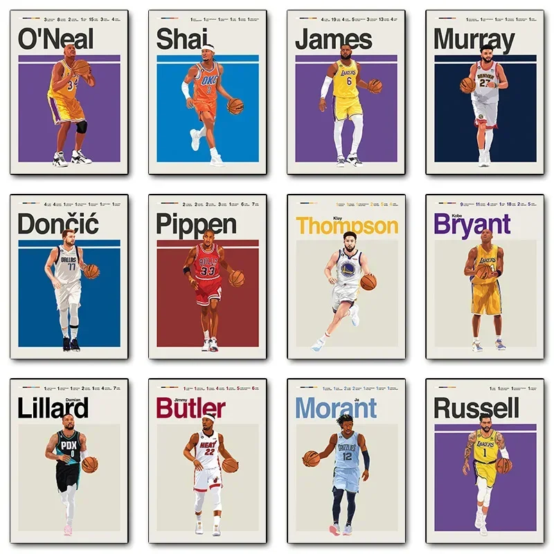 Póster de jugador de baloncesto del campeón del mundo inspirador, lienzo impreso, arte de pared, decoración del hogar, regalo