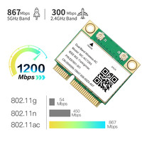 Wifi Network Card 1200Mbps Bluetooth 4.2 Mini PCI-E MC-AC7265 802.11ac 2.4G 5Ghz For Laptop
