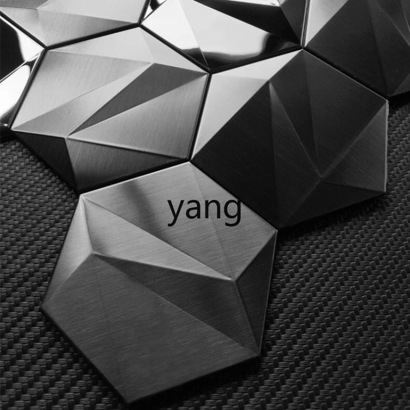 

LTT hexagonal metal mosaic tile stainless steel wall tile bathroom hexagonal wall tile