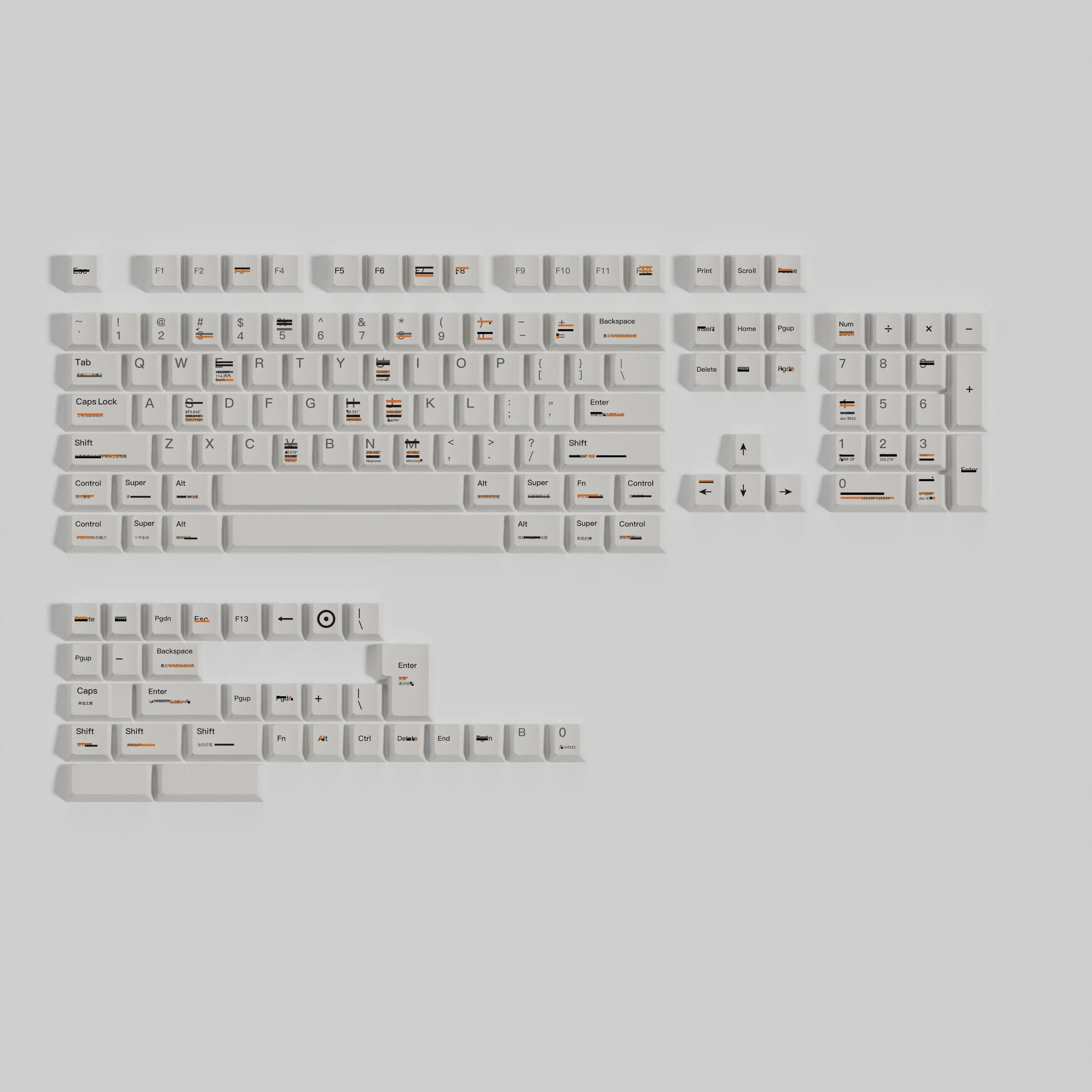 MWK Discovery Program Sublimation Customization Full Set of Keycaps