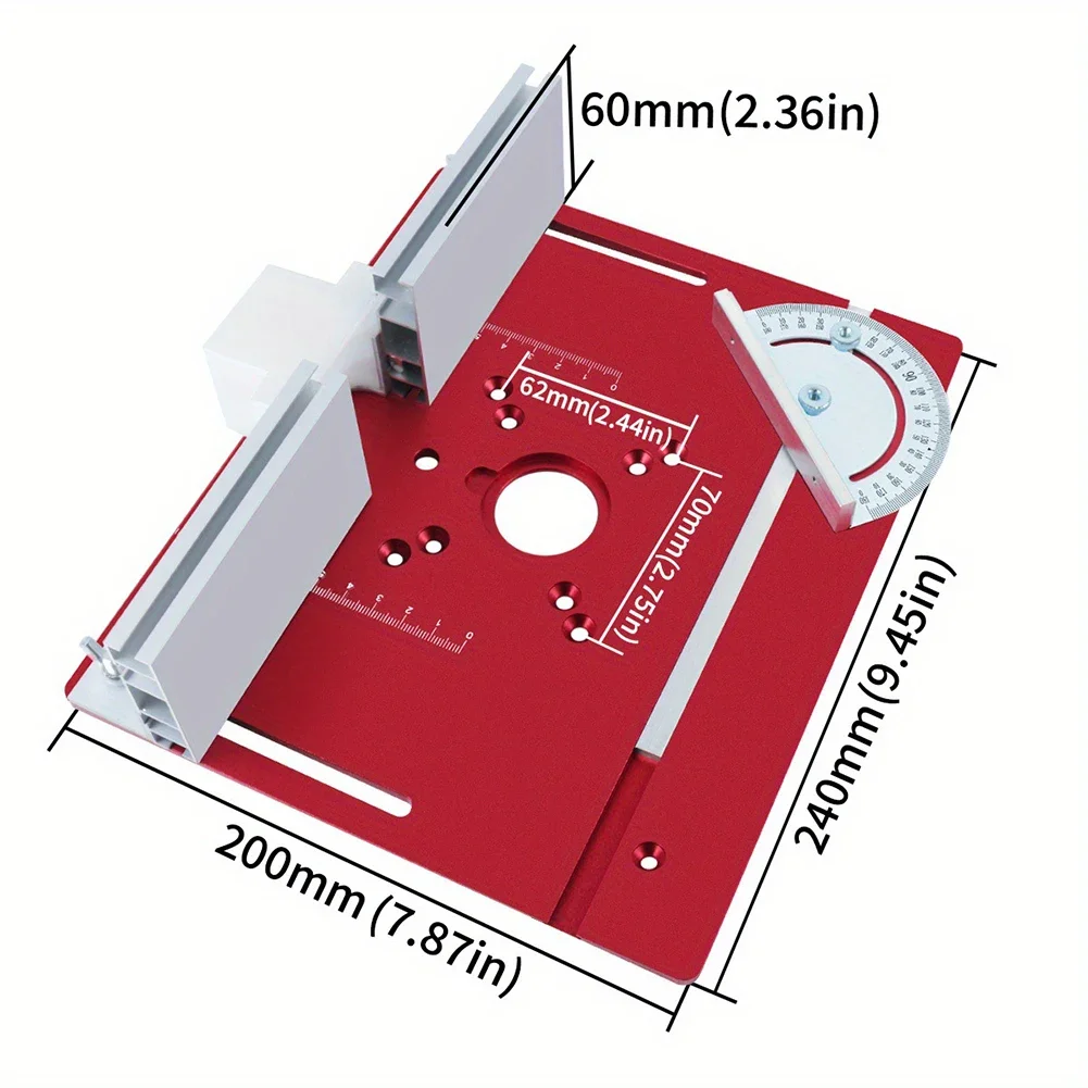 Plaque de Table de Routeur CNC en Alliage d'Aluminium, Travail de Menuiserie, Calcul Précis, Accessoire