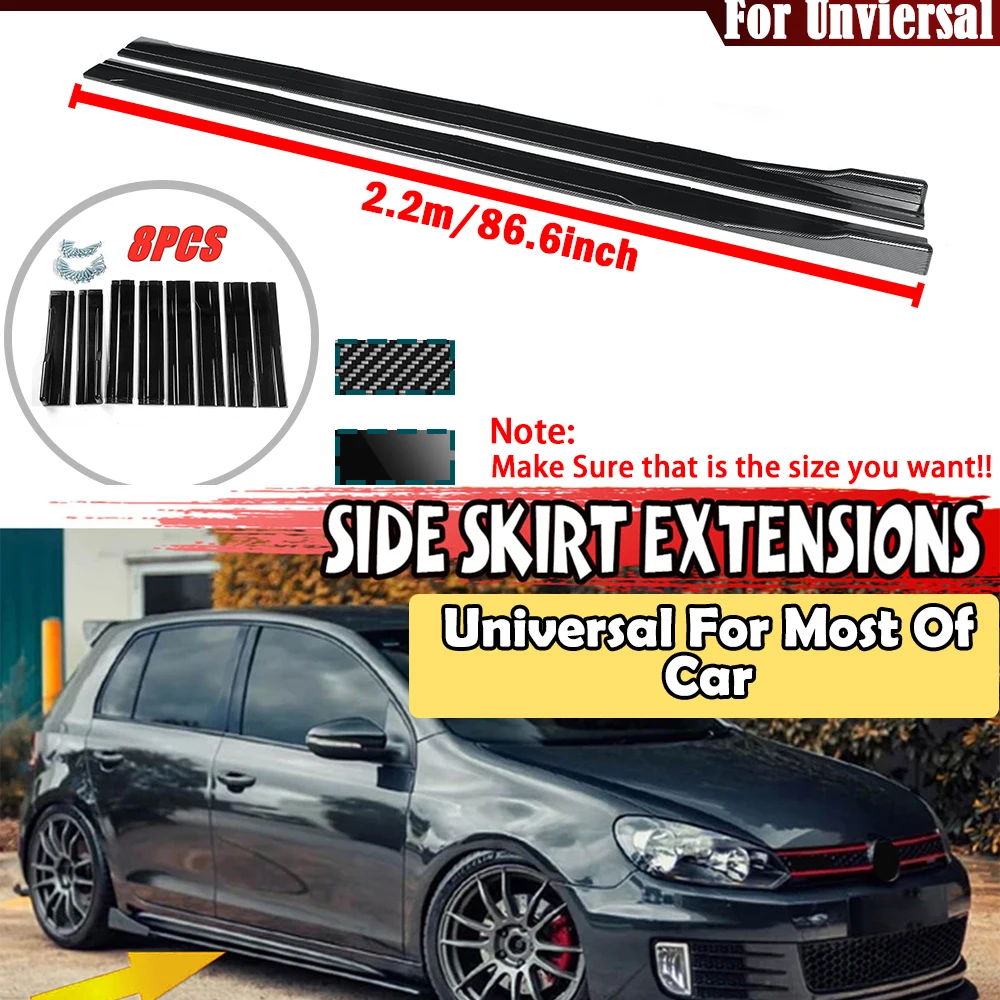 

2.2m Side Skirt Extension Splitter 8pcs Body Kit Diffuser Winglet Wing For VW For Polo For GOLF mk5 mk6 mk7 For Jetta For Passat