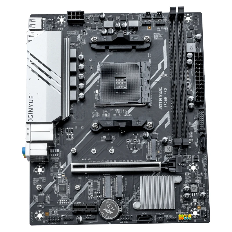 JGINYUE A520M PRO Motherboard Kit With AMD Ryzen 5000 Series CPU And 2*DDR4 3200Mhz RAM Desktop PC ARGB AM4 M-ATX Motherboard