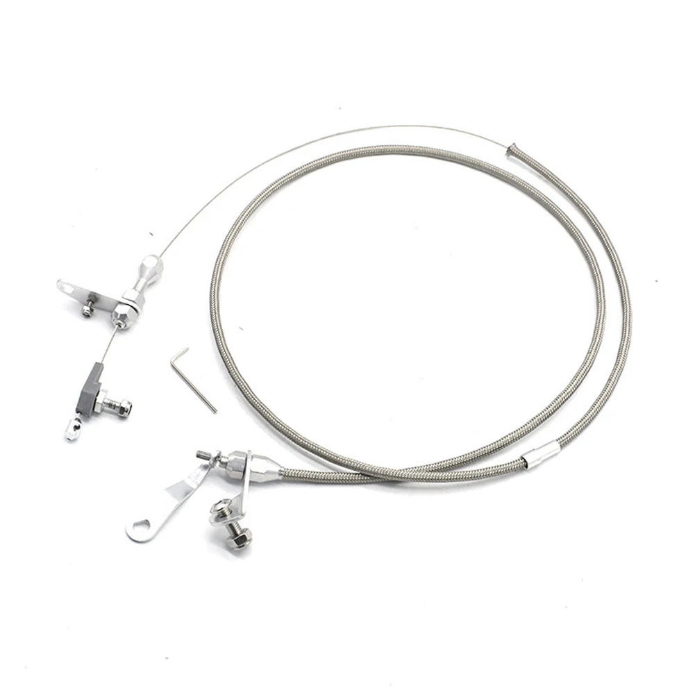 1pcs Sliver Stainless Steel Braided Cable K6048 For Ford C6 Turbo Transmission Assembly OEM Number K6048 Car Accessories