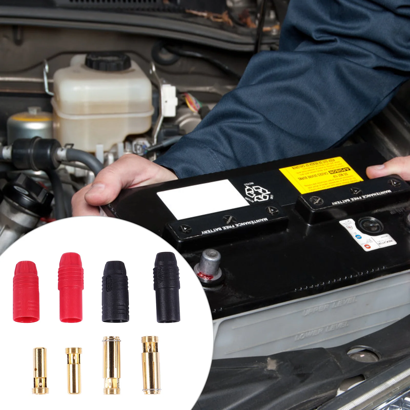 

4pcs As150 Rc Drones As150 Cars Anti Spark Lipo Plug Set Female Male Connector Terminal Block Banana Plug