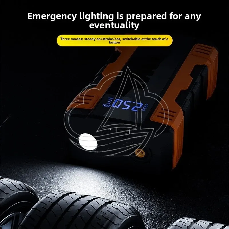 2 In 1 Portable Car Jump Starter Digital Tire Inflator Vehicle Battery Booster For Cars Trucks Motorcycles